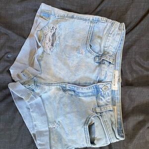 PacSun Blue Jean Shorts Distressed High-Waisted